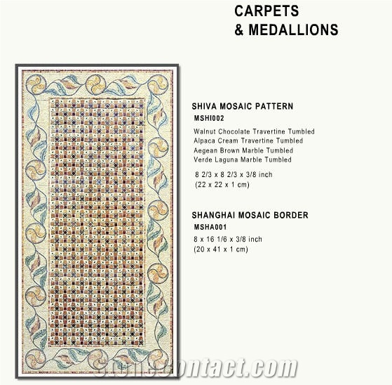 Travertine Mosaic Carpets Medallion