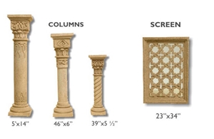 Yellow Limestone Columns