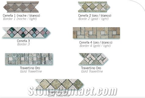 Travertine Mosaic Borders