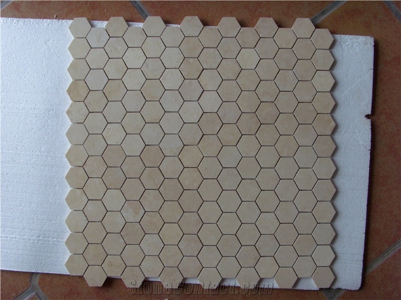 Hexagonal Jerusalem Stone Mosaic