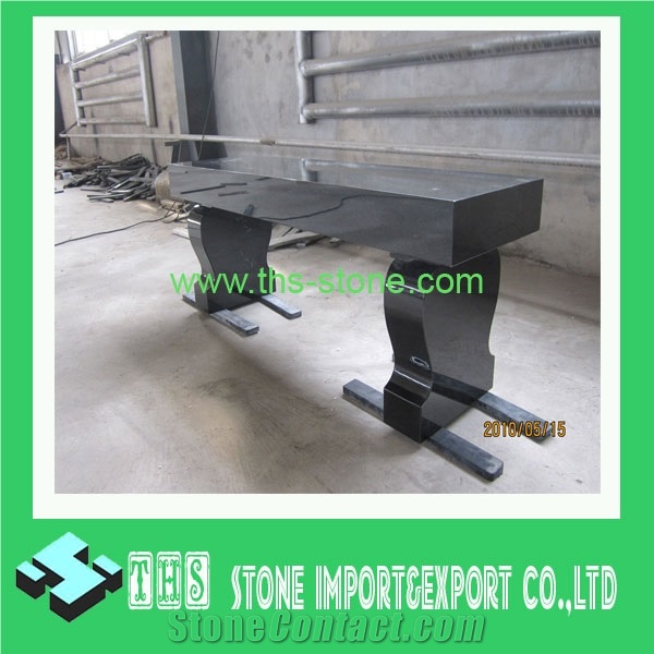 Shanxi Black Granite Monumental Bench