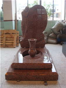 Granite Tombstone, Monument - Maple Red