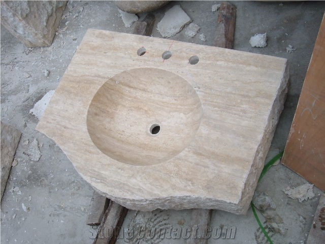 Holistic Travertine Vanity Top