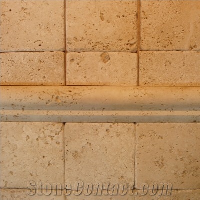 Chiaro Travertine Torello Molding, Travertino Ascolano Beige Travertine