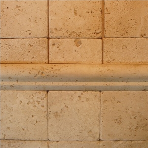 Chiaro Travertine Torello Molding, Travertino Ascolano Beige Travertine