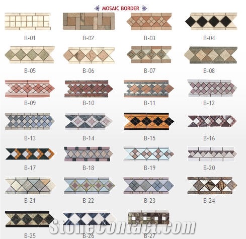 Natural Stone Mosaic Border