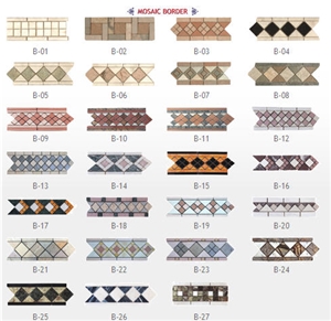 Natural Stone Mosaic Border