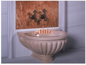 Beige Marble Hammam Basin