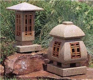 Yellow Granite Garden Lanterns