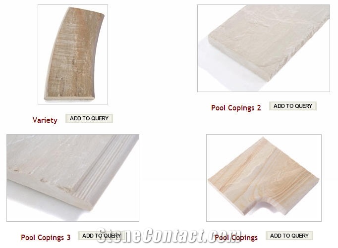 Mint Yellow Sandstone Pool Copings
