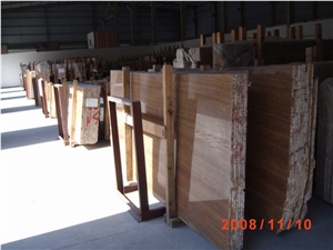 Wooden Yellow Marble Slabs & Tiles