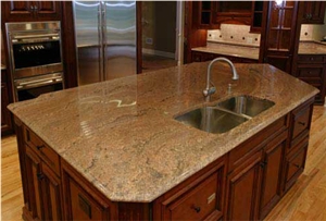 Kashmir Gold Granite Countertop, Yellow Granite Countertop