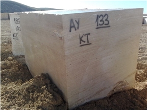 White Travertine Blocks