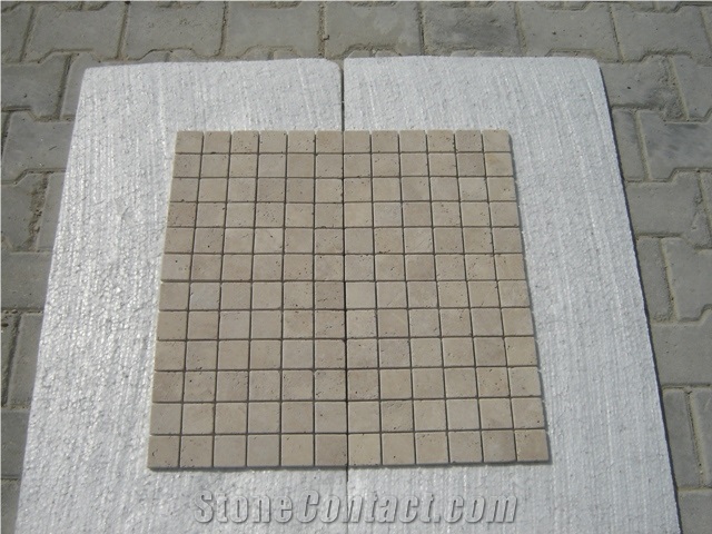 Classic Light Beige Travertine Mosaics