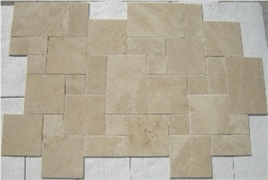 Light Travertine Tile French Pattern Set