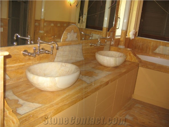 Yellow Onyx Vanity Top