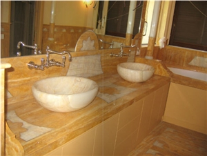 Yellow Onyx Vanity Top