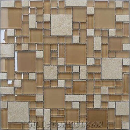 Stone and Glass Mixed Mosaic