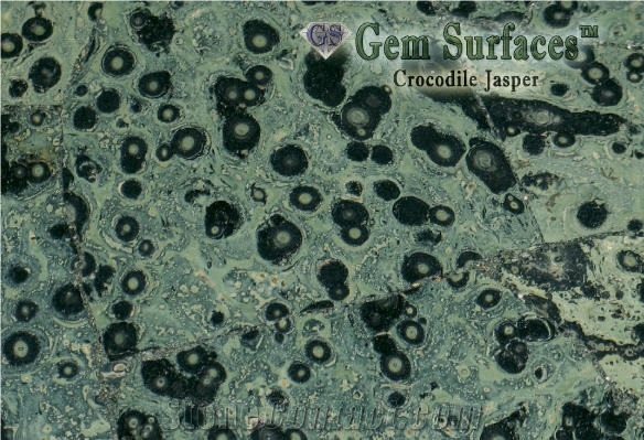 Crocodile Jasper Gemstone Slab and Tiles