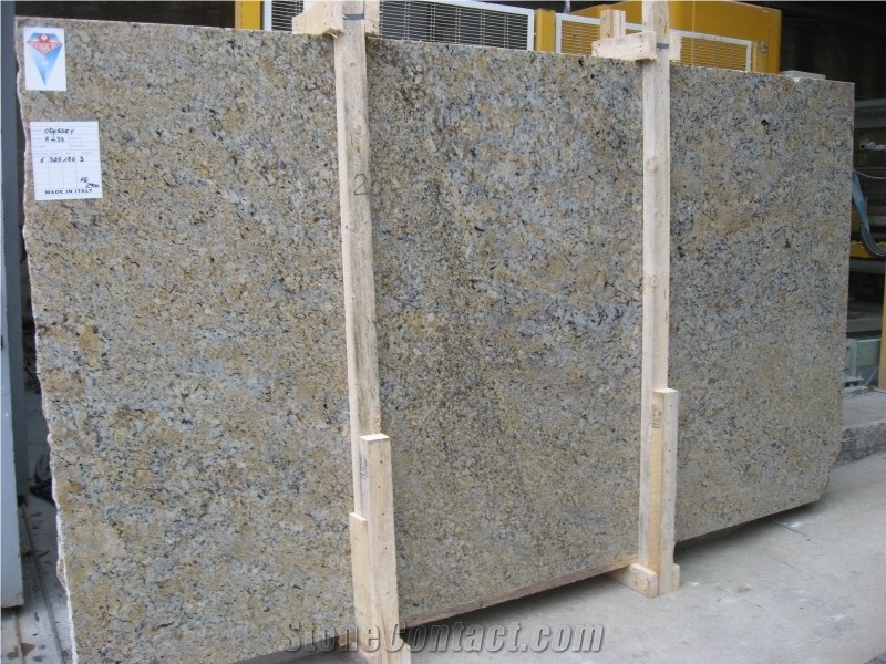 Golden Odyssey Granite Slabs, Brazil Yellow Granite
