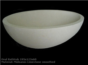 Moleanos Limestone Oval Bathtub
