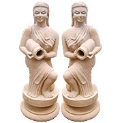 Dholpur Beige Sandstone Sculptured Garden Fountain