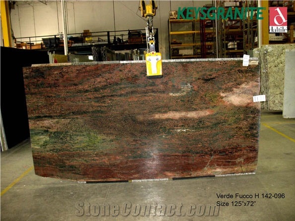 Verde Fuoco Granite Slab