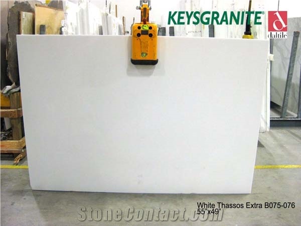 White Thassos Extra Marble Slabs, Greece White Marble
