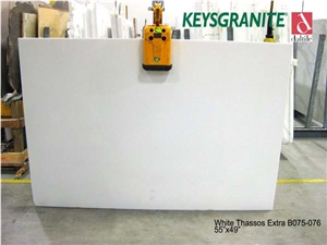 White Thassos Extra Marble Slabs, Greece White Marble