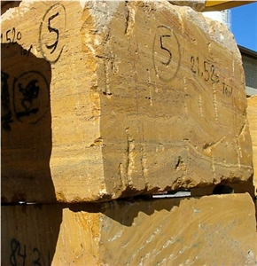 Persian Yellow Azarshahr Travertine Blocks