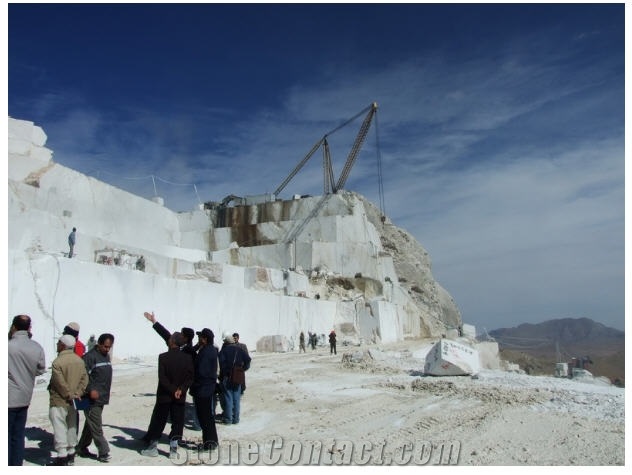 Persian White Marble Blocks, Iran White Marble