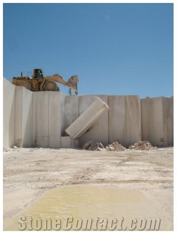 White Travertine Blocks