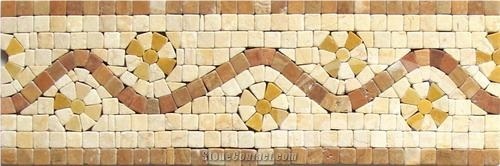 Natural Stone Mosaic Border