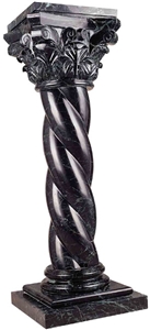 Black Marble Column