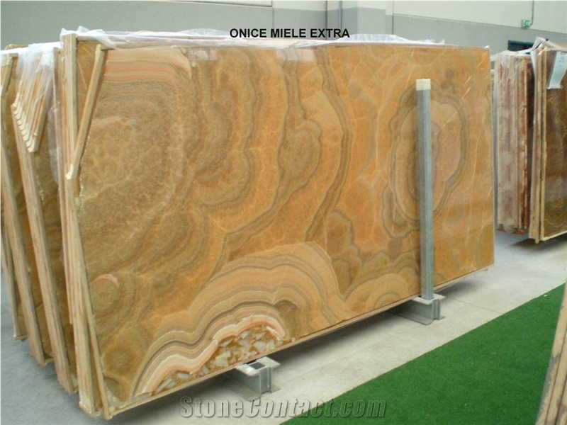 Onice Miele Extra Onyx Slab, Iran Yellow Onyx