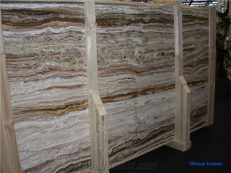 Onice Traver Onyx Slab, Turkey Brown Onyx