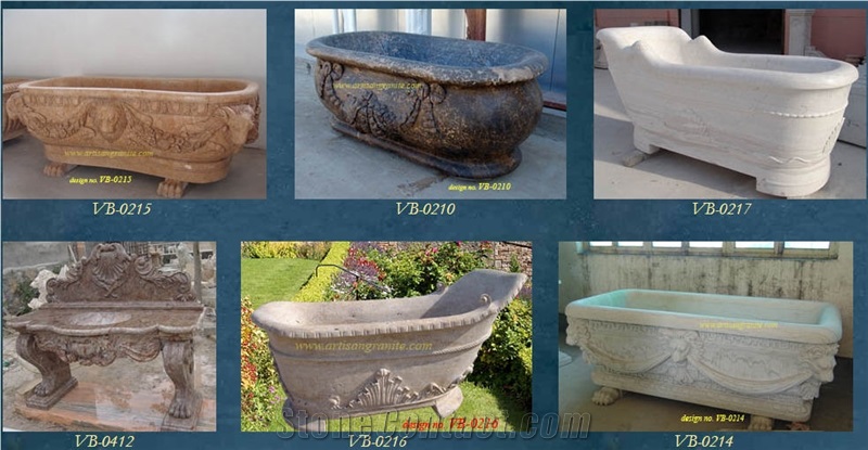 Hand Carved Marble Bath Tubs