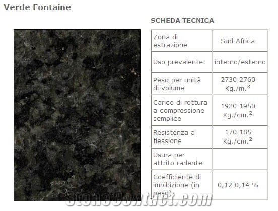 Verde Fontaine Granite Slabs & Tiles, South Africa Green Granite