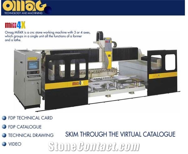 Omag Mill4X CNC Stone Working Center