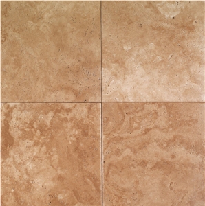 Walnut Travertine Round Edge, Brushed