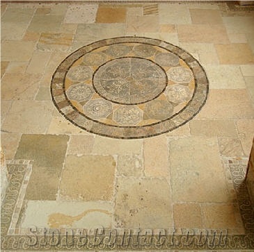 Beige Travertine Medallion