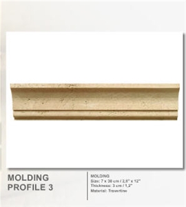 Beige Travertine Molding Profile