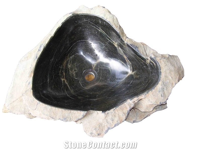 Petrified Wood Serpentine Abstrack Washtufel Sink
