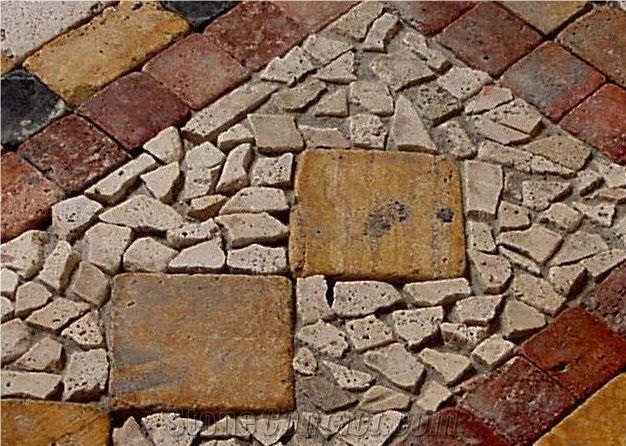 Travertine Tumbled Mosaic