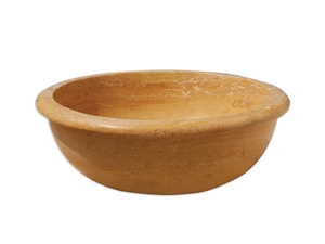 Gold Travertine Wash Basin
