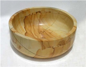 Teakwood Marble Round Sinks Teakwood Marble Round Sinks