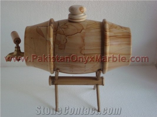 Teak Wood Marble Beer Tanks