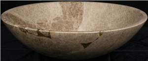 Light Emperador Bowl, Emperador Light Brown Marble