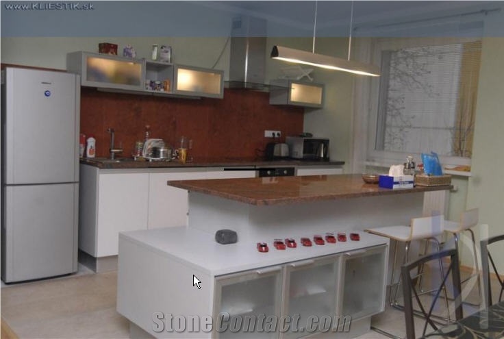 Multicolor Red Granite Countertop
