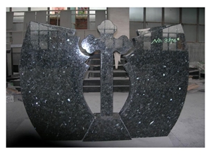 Blue Pearl Tombstone, Pearl Blue Granite Tombstone